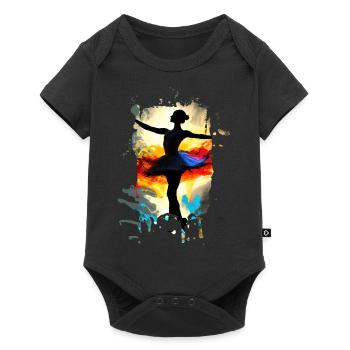 Beautiful female paint art Face colorful woman - Baby Premium short-sleeve bodysuit - black - Front