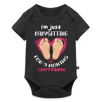 Je viens de faire du baby-sitting pendant 9 mois Mère porteuse - Body à manches courtes Premium Bébé - noir - Devant