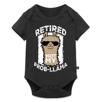 Not My Prob Llama Retirement Prob-Llama Retired - Baby Premium short-sleeve bodysuit - black - Front