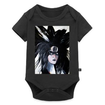 Dolmengöttin Langeneichstädt 9 - Baby Premium Kurzarmbody - Schwarz - Vorne