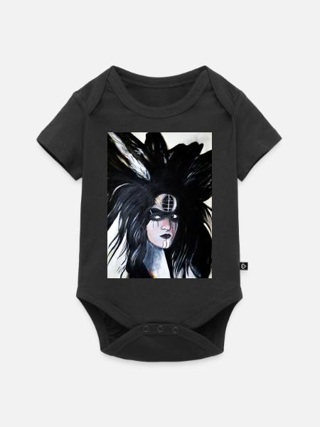 Dolmengöttin Langeneichstädt 9 - Baby Premium Kurzarmbody - Schwarz