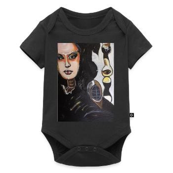 Dolmengöttin Langeneichstädt 4 - Baby Premium Kurzarmbody - Schwarz - Vorne