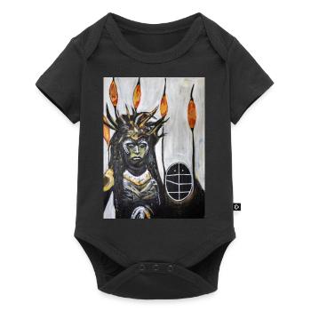 Dolmengöttin Langeneichstädt 10 - Baby Premium Kurzarmbody - Schwarz - Vorne