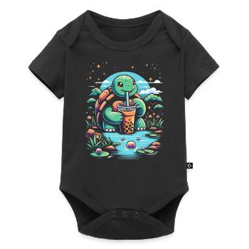 Funny Boba Tea Lover Bubble Tea Drink Kawaii - Baby Premium short-sleeve bodysuit - black - Front