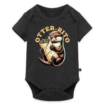 Loutre Jeu de mots Drôle Animal Humour Sarcasme - Body à manches courtes Premium Bébé - noir - Devant