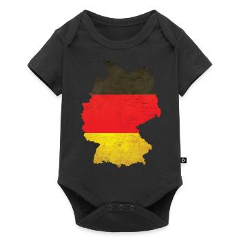 Germany - national border in national flag - Baby Premium short-sleeve bodysuit - black - Front