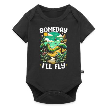 Cute Caterpillar Butterfly - Baby Premium short-sleeve bodysuit - black - Front