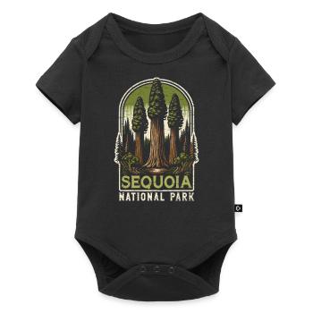 Parc national de Sequoia Outdoor Tours États-Unis Amérique - Body à manches courtes Premium Bébé - noir - Devant