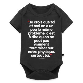 Les Bronzés Citation célèbre de séries TV / films - Body à manches courtes Premium Bébé - noir - Devant