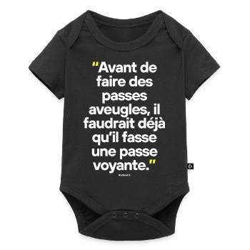 Citation célèbre footballeur coach - Body à manches courtes Premium Bébé - noir - Devant