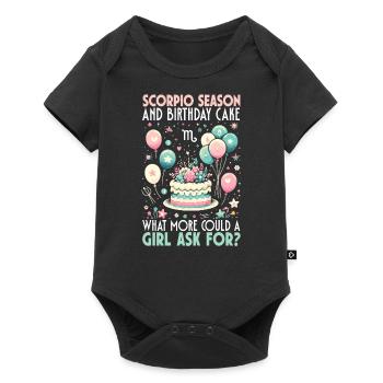 Happy Birthday, Celebrating Bday Party, - Baby Premium short-sleeve bodysuit - black - Front