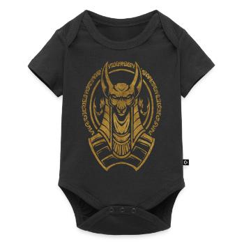 Ägypten-Hieroglyphe Nil-Flagge Pharao-Pyramide Kairo - Baby Premium Kurzarmbody - Schwarz - Vorne