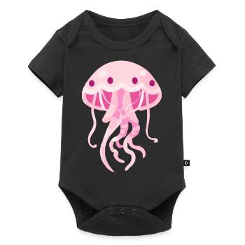 Pink Jellyfish - Baby Premium short-sleeve bodysuit - black - Front