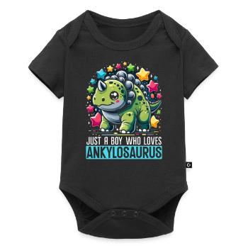 Dinosaur Lover Dino Ankylosaurus - Baby Premium short-sleeve bodysuit - black - Front