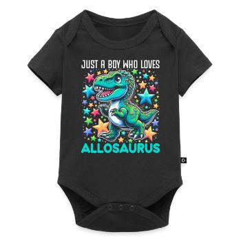 Dinosaur Lover Dino Allosaurus - Baby Premium short-sleeve bodysuit - black - Front