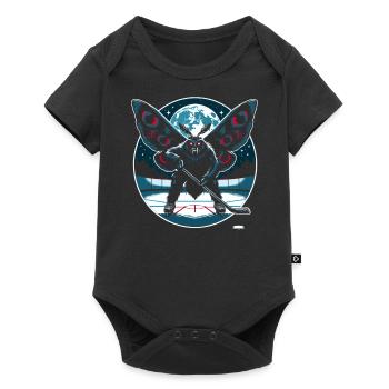 Mothman Point Pleasant Hockey Player Cryptid - Baby Premium short-sleeve bodysuit - black - Front