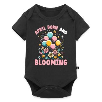 Alles Gute Zum Geburtstag April - Baby Premium Kurzarmbody - Schwarz - Vorne
