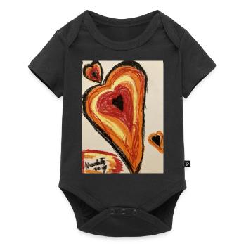 Cœur chaleureux - Body à manches courtes Premium Bébé - noir - Devant