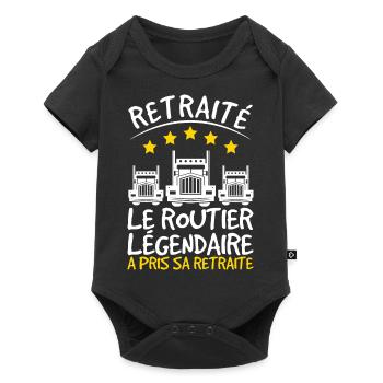 Retirement Gift for Truck Driver Dad Retired Driver - Baby Premium short-sleeve bodysuit - black - Front