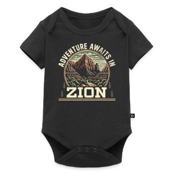 Parc national de Zion Outdoor Tours États-Unis Amérique - Body à manches courtes Premium Bébé - noir - Devant