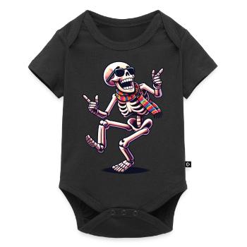 Tanzendes Skelett - Baby Premium Kurzarmbody - Schwarz - Vorne