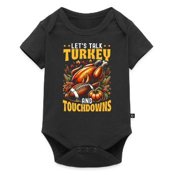 Thanksgiving Amateurs de football Sports reconnaissants - Body à manches courtes Premium Bébé - noir - Devant