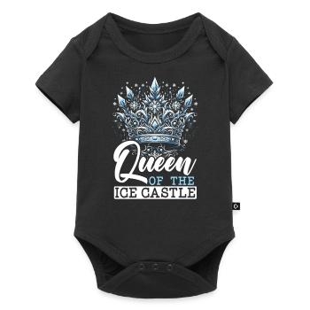 J'aime le flocon de neige de glace de saison d'hiver - Body à manches courtes Premium Bébé - noir - Devant