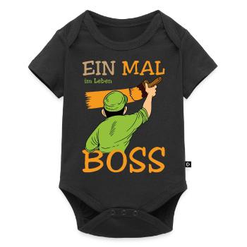 Once in a Lifetime Malboss Funny Saying Design - Baby Premium short-sleeve bodysuit - black - Front