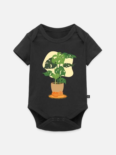 Trösten - Baby Premium Kurzarmbody - Schwarz