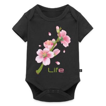 Kirschblüten Cherry Blossom Sakura - Life - Baby Premium short-sleeve bodysuit - black - Front