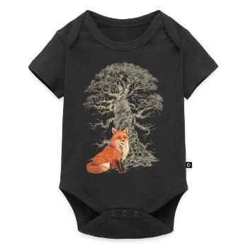 Forest Tree Fox Foxes Fairy Tale Fairy Tale Character Child - Baby Premium short-sleeve bodysuit - black - Front