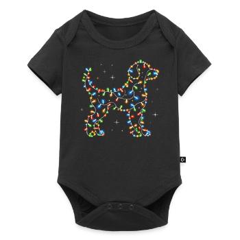 Chien, Temps Des Vacances De Noël, Père Noël, - Body à manches courtes Premium Bébé - noir - Devant