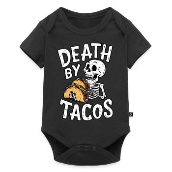 Festin de squelette humoristique Death par Tacos Design - Body à manches courtes Premium Bébé - noir - Devant