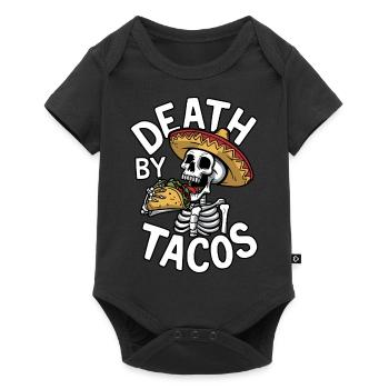 Festin de squelette humoristique Death By Tacos Sombrero - Body à manches courtes Premium Bébé - noir - Devant