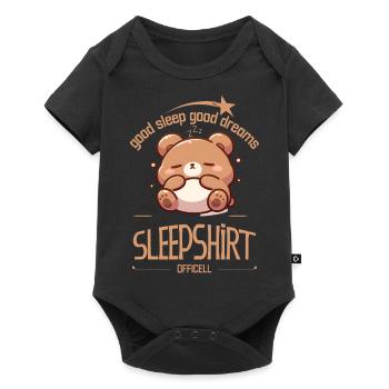 Cute Bear Official Sleep Shirt - Baby Premium short-sleeve bodysuit - black - Front
