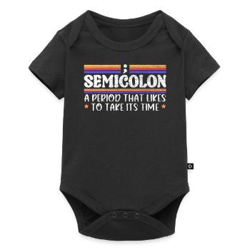 Grammar English funny - Baby Premium short-sleeve bodysuit - black - Front