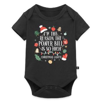 Lustiger - Baby Premium Kurzarmbody - Schwarz - Vorne
