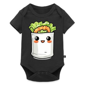 Bande dessinée Burrito drôle - Body à manches courtes Premium Bébé - noir - Devant