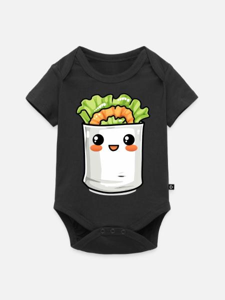 Lustiges Burrito Comic - Baby Premium Kurzarmbody - Schwarz