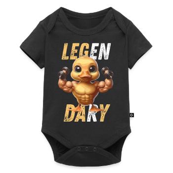 Gym Fitness Sport Duck - Baby Premium short-sleeve bodysuit - black - Front