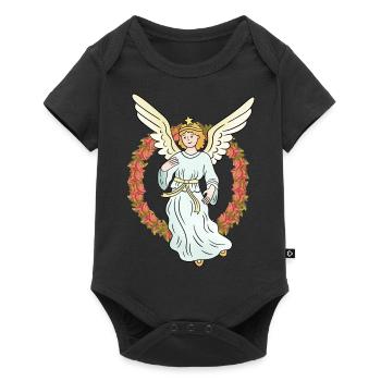 Ange Gardien Ange Protecteur Chapelet Spirituel - Body à manches courtes Premium Bébé - noir - Devant