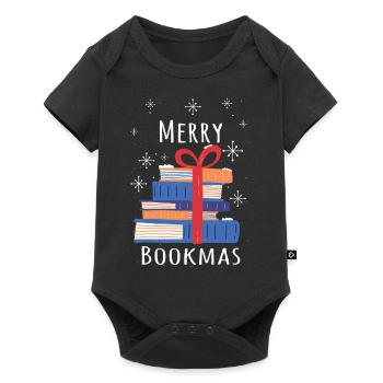 Happy Bookmas - Joie festive pour les amateurs de livres - Body à manches courtes Premium Bébé - noir - Devant