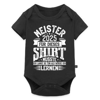 Meister 2025 Meisterprüfung - Baby Premium Kurzarmbody - Schwarz - Vorne