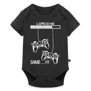 Black And White Loading Game - Baby Premium short-sleeve bodysuit - black - Front
