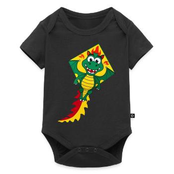 Cute Flying Kite - Baby Premium short-sleeve bodysuit - black - Front