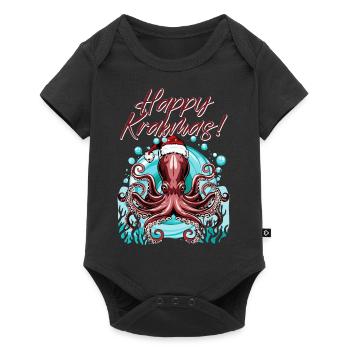 Happy Krakmas! (Christmas Octopus) - Baby Premium short-sleeve bodysuit - black - Front