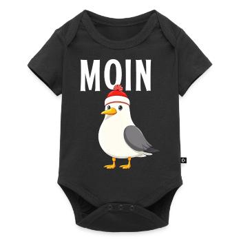 Moin Möwe Dart - Baby Premium Kurzarmbody - Schwarz - Vorne