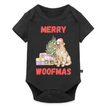 Merry Woofma's Cute Dog Design - Baby Premium short-sleeve bodysuit - black - Front