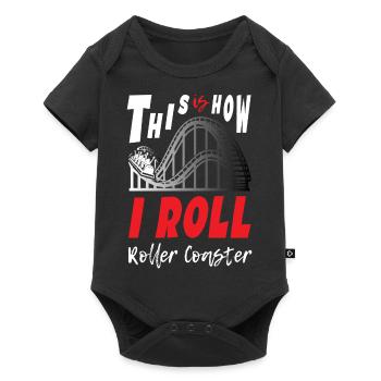 This is How I Roll Roller Coaster - Baby Premium short-sleeve bodysuit - black - Front