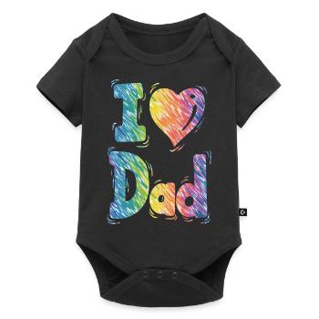 je t’aime papa papa préféré Meilleur père pops papa - Body à manches courtes Premium Bébé - noir - Devant